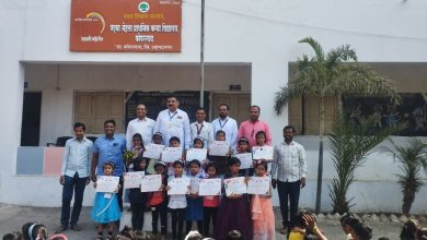 महाराष्ट्र राज्य पत्रकार संघाचा वतीने पद्मा मेहता शाळेत रांगोळी स्पर्धा संपन्न 