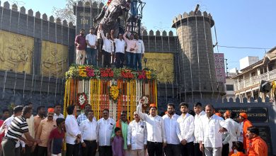 कोपरगावात राष्ट्रवादी काँग्रेस पक्षाच्या वतीने छत्रपती शिवरायांना अभिवादन