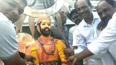 नेवासा फाटा परिसरातील शिवमहाराणा प्रताप चौकात शिवजयंती उत्साहात साजरी