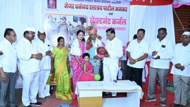 सिमेवर असलेल्या सैनिकांमुळे देश आज सुरक्षित – माजी मंञी अण्णासाहेब म्हस्के पाटील