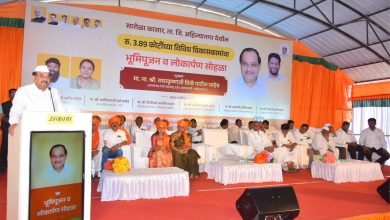 येत्या पंधरा दिवसात साकाळाई पाणी योजनेच्या कामाची सुरूवात करून लाभक्षेत्रातील गावांना दुष्काळमुक्त करणार – मंत्री राधाकृष्ण विखे पाटील
